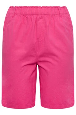 YOURS Curve Hot Pink Cotton Shorts 6 YOURS Curve Hot Pink Cotton Shorts -Luna Looks Zone df760b5f b76e 4d 144786 X