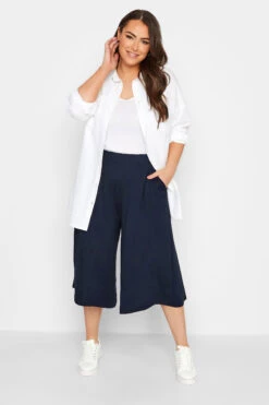 YOURS Curve Navy Blue Culottes