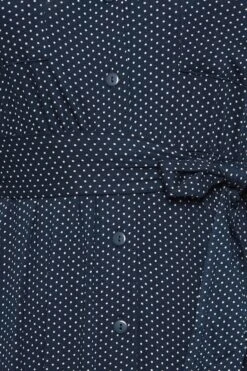 YOURS Curve Navy Blue Polka Dot Split Hem Shirt Dress 9 YOURS Curve Navy Blue Polka Dot Split Hem Shirt Dress -Luna Looks Zone e0a71908 e489 44 301973 Z