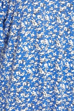 YOURS Curve Blue Floral Strappy Cold Shoulder Top -Luna Looks Zone e11d2830 6fac 4d 300808 Z