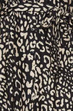 YOURS Curve Black Animal Print Split Hem Shirt Dress -Luna Looks Zone e12654a7 9dbe 42 302075 Z