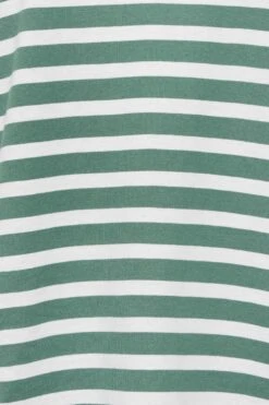 YOURS PETITE Curve 2 PACK Green & White Stripe T-Shirts