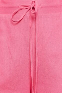 YOURS Curve Hot Pink Wide Leg Linen Look Trousers -Luna Looks Zone e40f4cdb cb4a 47 143313 Z