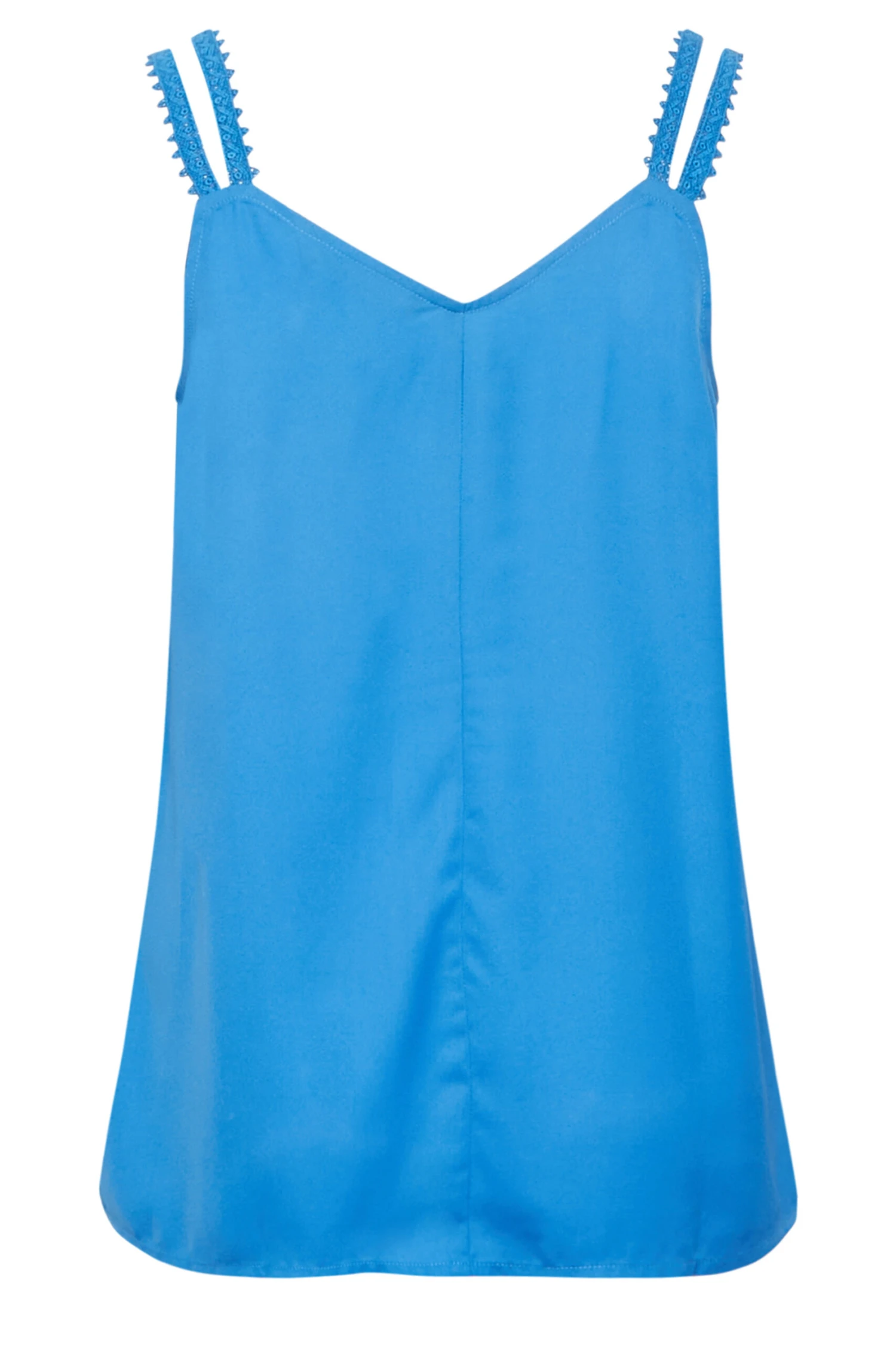 LIMITED COLLECTION Curve Blue Embroidered Strap Vest Top 6 LIMITED COLLECTION Curve Blue Embroidered Strap Vest Top - Image 6