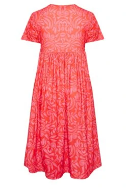 YOURS Curve Hot Pink Abstract Print Smock Dress -Luna Looks Zone e52802c1 9247 45 137386 Y