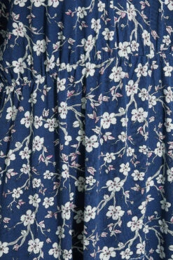 YOURS Curve Blue Floral Cold Shoulder Dress -Luna Looks Zone e681615d 6b47 4d 300798 Z