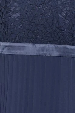 YOURS LONDON Curve Navy Blue Lace Pleated Maxi Dress -Luna Looks Zone e6c6cb16 07be 4b 161900 Z