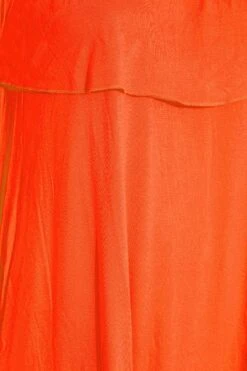 LIMITED COLLECTION Curve Orange Frill Bardot Top -Luna Looks Zone e6d7675d 62f8 43 214957 Z