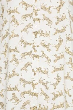 YOURS Curve White Leopard Print Short Sleeve Shirt -Luna Looks Zone e6db7a08 dd75 49 131949 Z