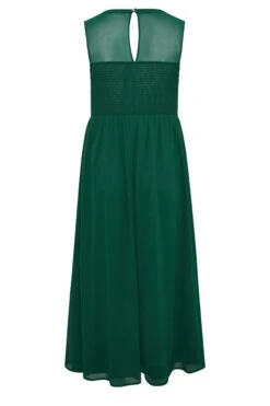 YOURS LONDON Curve Forest Green Lace Front Chiffon Maxi Dress -Luna Looks Zone e6e98a57 3e7f 41 161891 Y