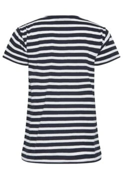 YOURS PETITE Curve 2 PACK Navy Blue & White Stripe T-Shirts -Luna Looks Zone e752fc1c 0e68 4a 174691 Y