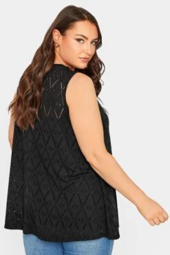 YOURS Curve 2 PACK Black Broderie Swing Vest Top -Luna Looks Zone e7ced057 f0c8 41 320741 C