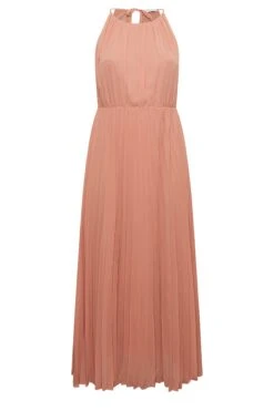 YOURS LONDON Curve Pink Pleated Maxi Dress -Luna Looks Zone e837da3a eece 49 161883 X