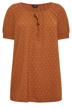 YOURS Curve Orange Gypsy Dobby Top -Luna Looks Zone e8458a6d a310 43 174283 X