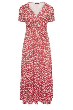 YOURS Curve Red Ditsy Print Maxi Dress -Luna Looks Zone e979c9b1 ebda 4f 302061 X