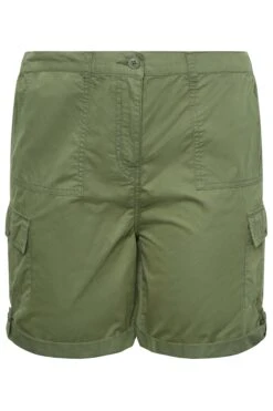YOURS Curve Khaki Green Chino Shorts -Luna Looks Zone e99d030e 5437 40 144869 X