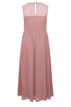 YOURS LONDON Curve Pink Lace Detail Chiffon Maxi Dress -Luna Looks Zone ea4be3e0 4503 4b 161890 Y