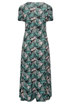 YOURS Curve Black Leaf Print Maxi Wrap Dress 11 YOURS Curve Black Leaf Print Maxi Wrap Dress -Luna Looks Zone ea89d587 a7a9 4b 302162 Y