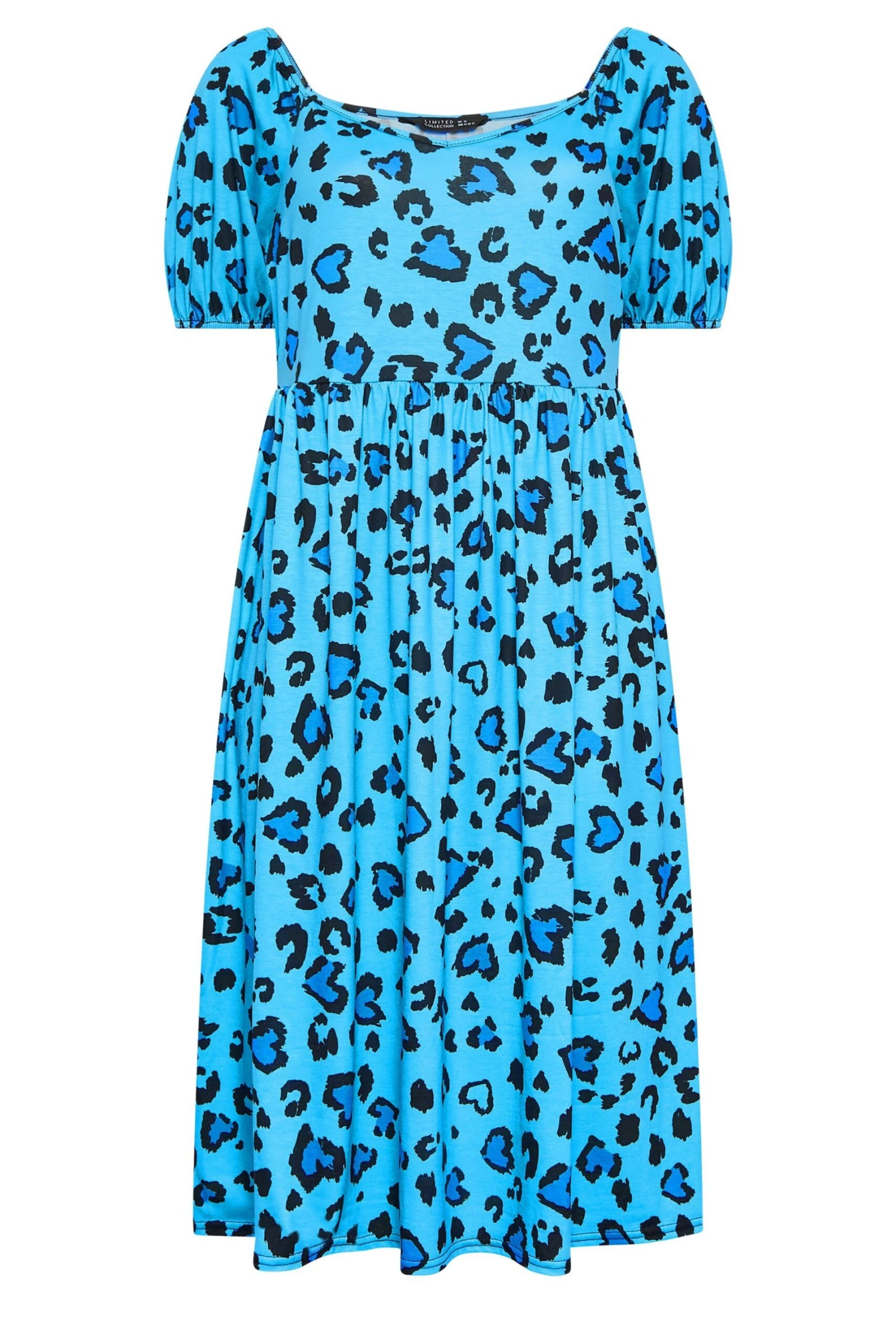 LIMITED COLLECTION Curve Blue Leopard Print Midaxi Dress 6 LIMITED COLLECTION Curve Blue Leopard Print Midaxi Dress - Image 6