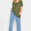 YOURS Curve Khaki Green Gypsy Dobby Top