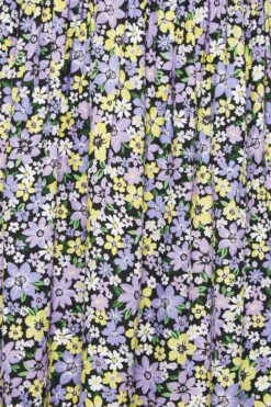 YOURS Curve Black & Purple Floral Shirred Bardot Maxi Dress -Luna Looks Zone ec832a28 34c6 42 137343 Z