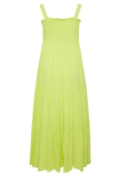 YOURS Curve Lime Green Shirred Strappy Sundress 11 YOURS Curve Lime Green Shirred Strappy Sundress -Luna Looks Zone ed41bc15 6a6a 4a 137428 Y