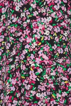 YOURS Curve Black & Pink Floral Print Shift Dress -Luna Looks Zone ed79ae1c ee67 43 137527 Z