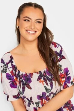 YOURS Curve Light Pink Butterfly Print Shirred Midaxi Dress 8 YOURS Curve Light Pink Butterfly Print Shirred Midaxi Dress -Luna Looks Zone ee490861 97ba 4d 137477 D