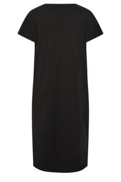 YOURS Curve Black Side Split Midaxi T-Shirt Dress -Luna Looks Zone eea0b9ee 9ca3 4f 137272 Y