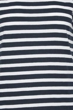 YOURS PETITE Curve 2 PACK Navy Blue & White Stripe T-Shirts