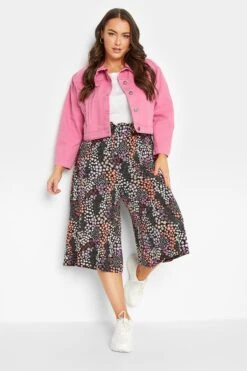 YOURS Curve Black Floral Culottes