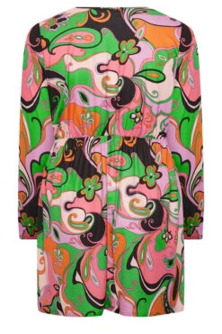 LIMITED COLLECTION Curve Pink Abstract Print Wrap Top -Luna Looks Zone f183a6d0 c658 40 215394 Y