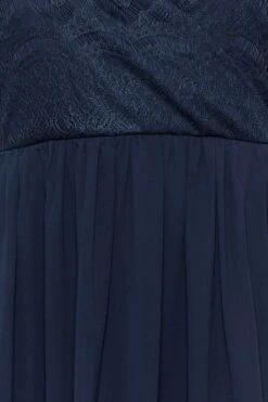 YOURS LONDON Curve Navy Blue Lace Detail Wrap Maxi Dress -Luna Looks Zone f1aaf778 0f0e 41 161893 Z