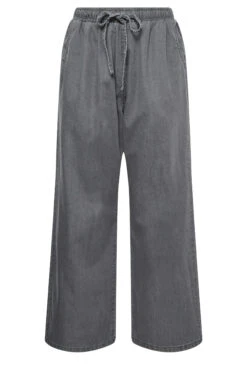 YOURS Curve Grey Pull On Wide Leg Jeans 6 YOURS Curve Grey Pull On Wide Leg Jeans -Luna Looks Zone f2bc4416 0aad 40 143440 X