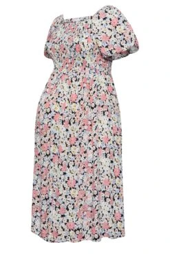 BUMP IT UP MATERNITY Curve Pink Floral Shirred Dress 8 BUMP IT UP MATERNITY Curve Pink Floral Shirred Dress -Luna Looks Zone f46ee6ed 4b41 40 158402 X1