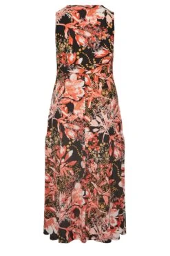 YOURS Curve Black & Orange Floral Print Wrap Maxi Dress 11 YOURS Curve Black & Orange Floral Print Wrap Maxi Dress -Luna Looks Zone f525d2e2 04d9 48 301901 Y