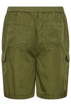 YOURS Curve Khaki Green Cargo Shorts -Luna Looks Zone f541a205 db64 42 144853 Y