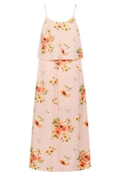 YOURS LONDON Curve Light Pink Floral Overlay Maxi Dress -Luna Looks Zone f57ab2c1 0195 4c 161943 Y
