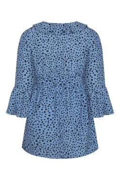 YOURS LONDON Curve Blue Dalmatian Ruffle Wrap Top 11 YOURS LONDON Curve Blue Dalmatian Ruffle Wrap Top -Luna Looks Zone f5954340 66c1 41 161499 Y