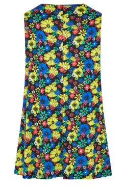 YOURS Curve Black & Yellow Floral Print Pleat Front Vest Top 11 YOURS Curve Black & Yellow Floral Print Pleat Front Vest Top -Luna Looks Zone f5cb9ec1 fbcf 43 302262 Y