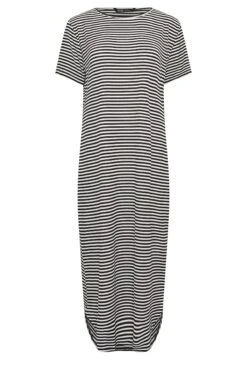 YOURS PETITE Curve Black Stripe Midaxi Dress -Luna Looks Zone f85ac71e a42e 4c 174425 X