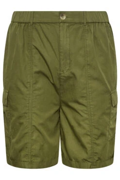 YOURS Curve Khaki Green Cargo Shorts -Luna Looks Zone f85eacb9 bcff 43 144853 X