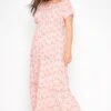 YOURS Curve Pink Floral Bardot Maxi Dress