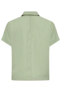 YOURS PETITE Curve Sage Green Utility Pocket Shirt