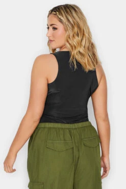 LIMITED COLLECTION Curve Black Racer Bodysuit -Luna Looks Zone f9d46421 94ce 43 215690 C