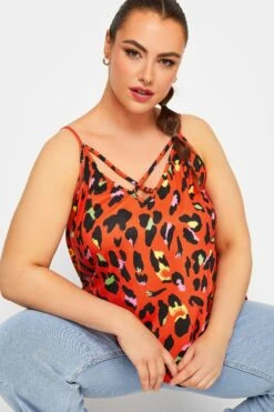 LIMITED COLLECTION Curve Red Leopard Print Strappy Cami Top 8 LIMITED COLLECTION Curve Red Leopard Print Strappy Cami Top -Luna Looks Zone fa35fe82 e6cb 4f 215737 D