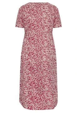 YOURS Curve Red Ditsy Print Tea Dress -Luna Looks Zone fa3c15ea d68e 46 137443 Y