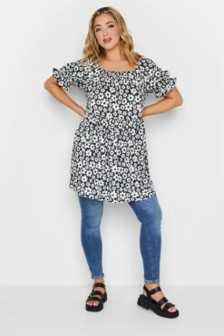 LIMITED COLLECTION Black Retro Floral Print Top