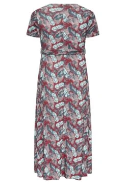 YOURS Curve Red Leaf Print Maxi Wrap Dress 11 YOURS Curve Red Leaf Print Maxi Wrap Dress -Luna Looks Zone faf37c85 ffbe 47 302158 Y
