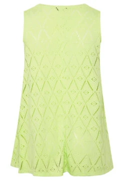 YOURS Curve Lime Green Broderie Anglaise Swing Vest Top 9 YOURS Curve Lime Green Broderie Anglaise Swing Vest Top -Luna Looks Zone fc2b6273 3638 4c 320728 Y